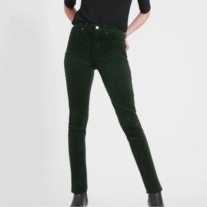 Banana Republic Green High Rise Skinny Stretch Corduroy Jeans
